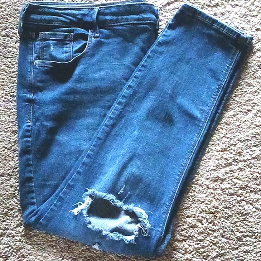 OLD Navy Rockstar Distressed Mid-Rise Super Skinny Blue Jeans Plus Size 20 - Picture 8 of 11